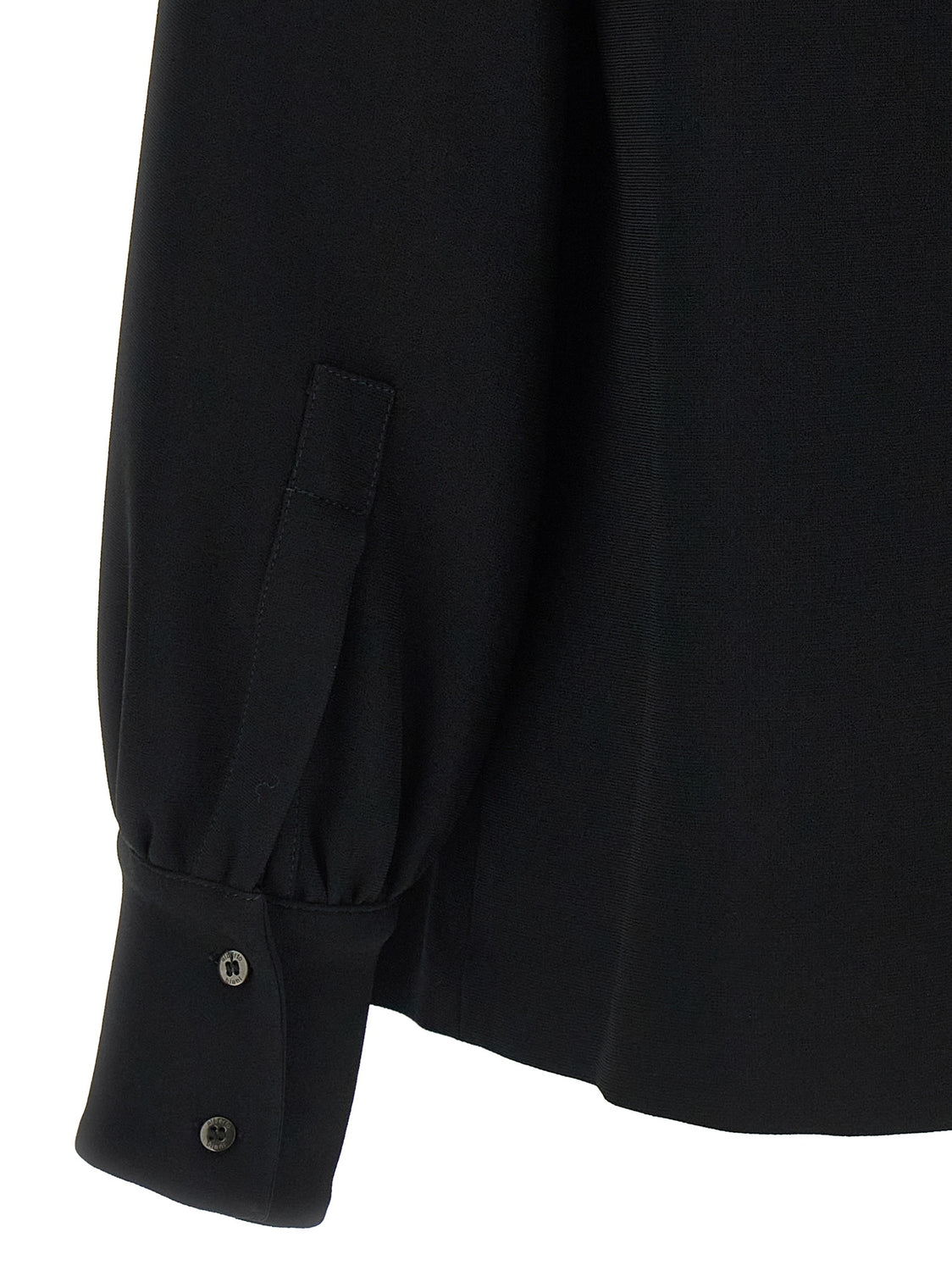 Black Triacetate Blouse