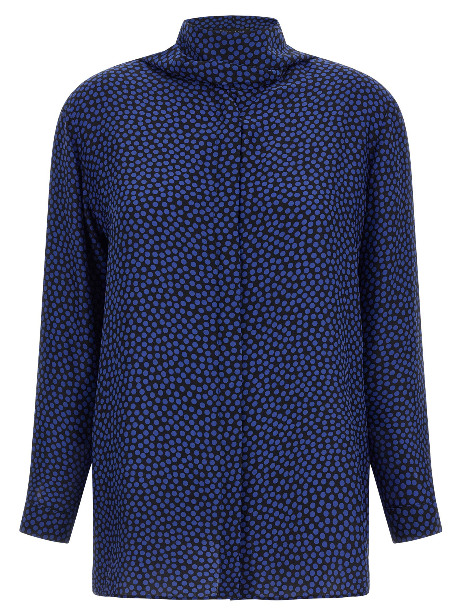 Blue Silk Blouse