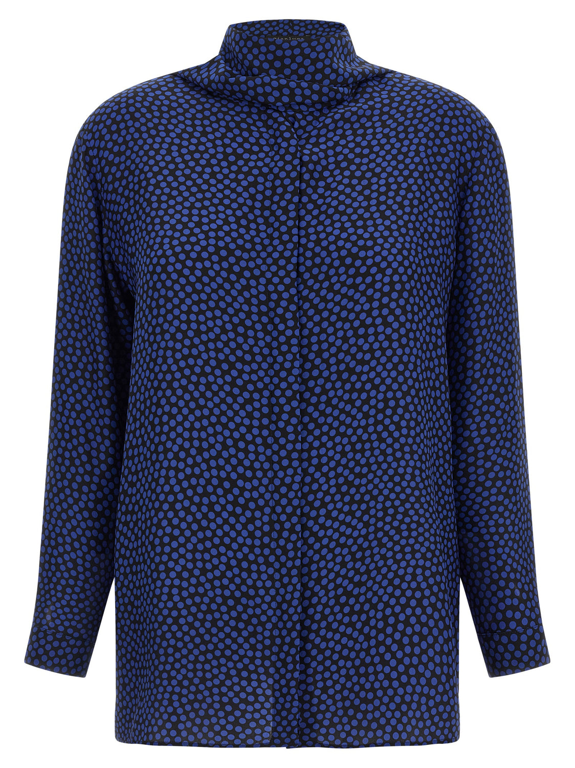 Blue Silk Blouse