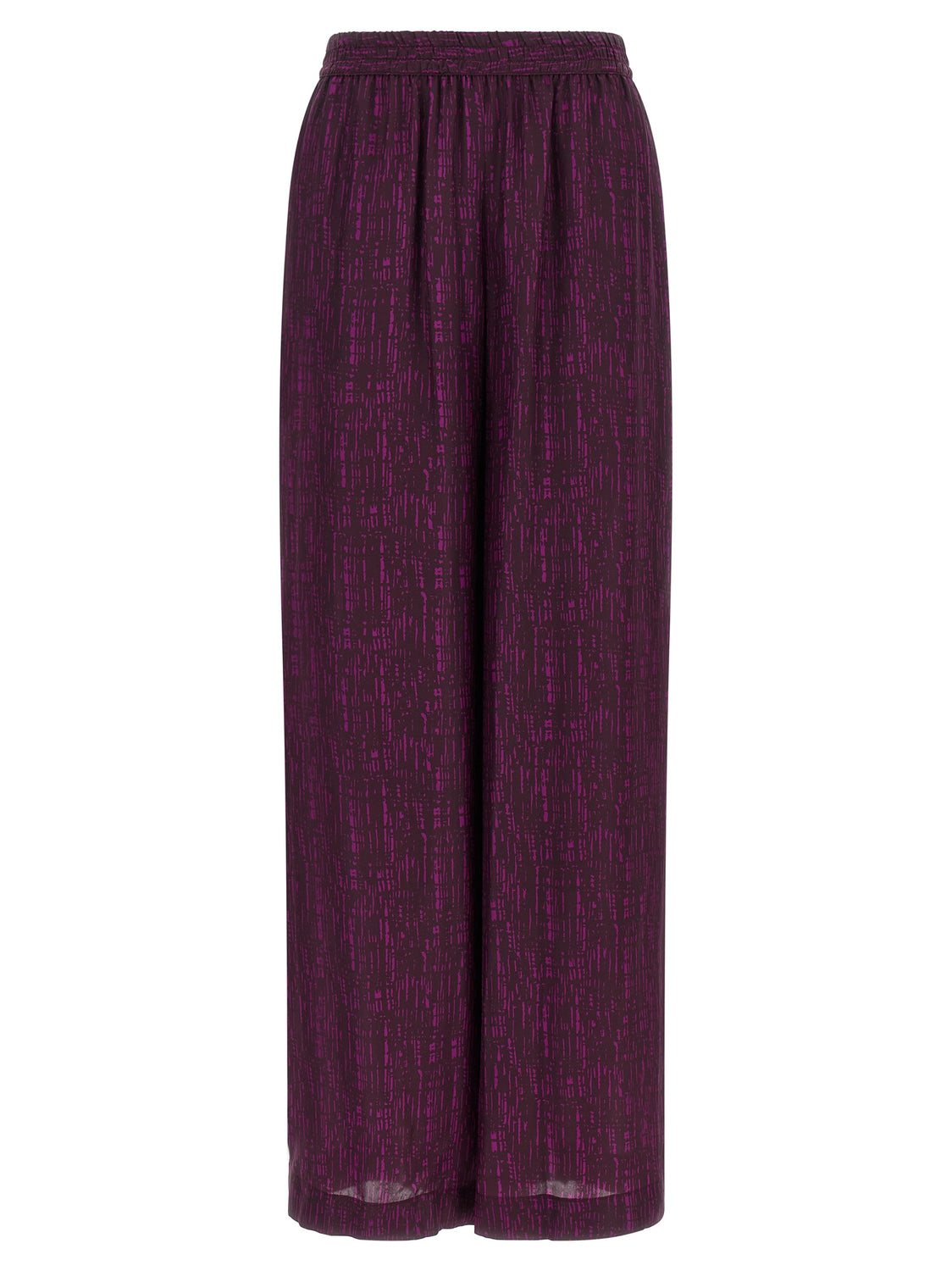 Purple Viscose Casual Pants