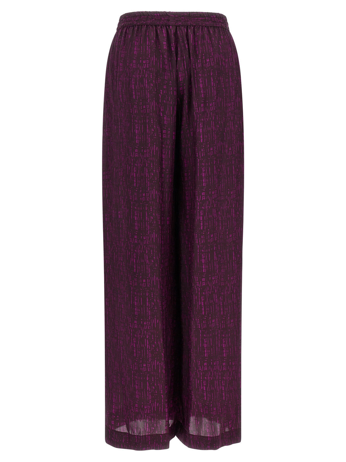 Purple Viscose Casual Pants