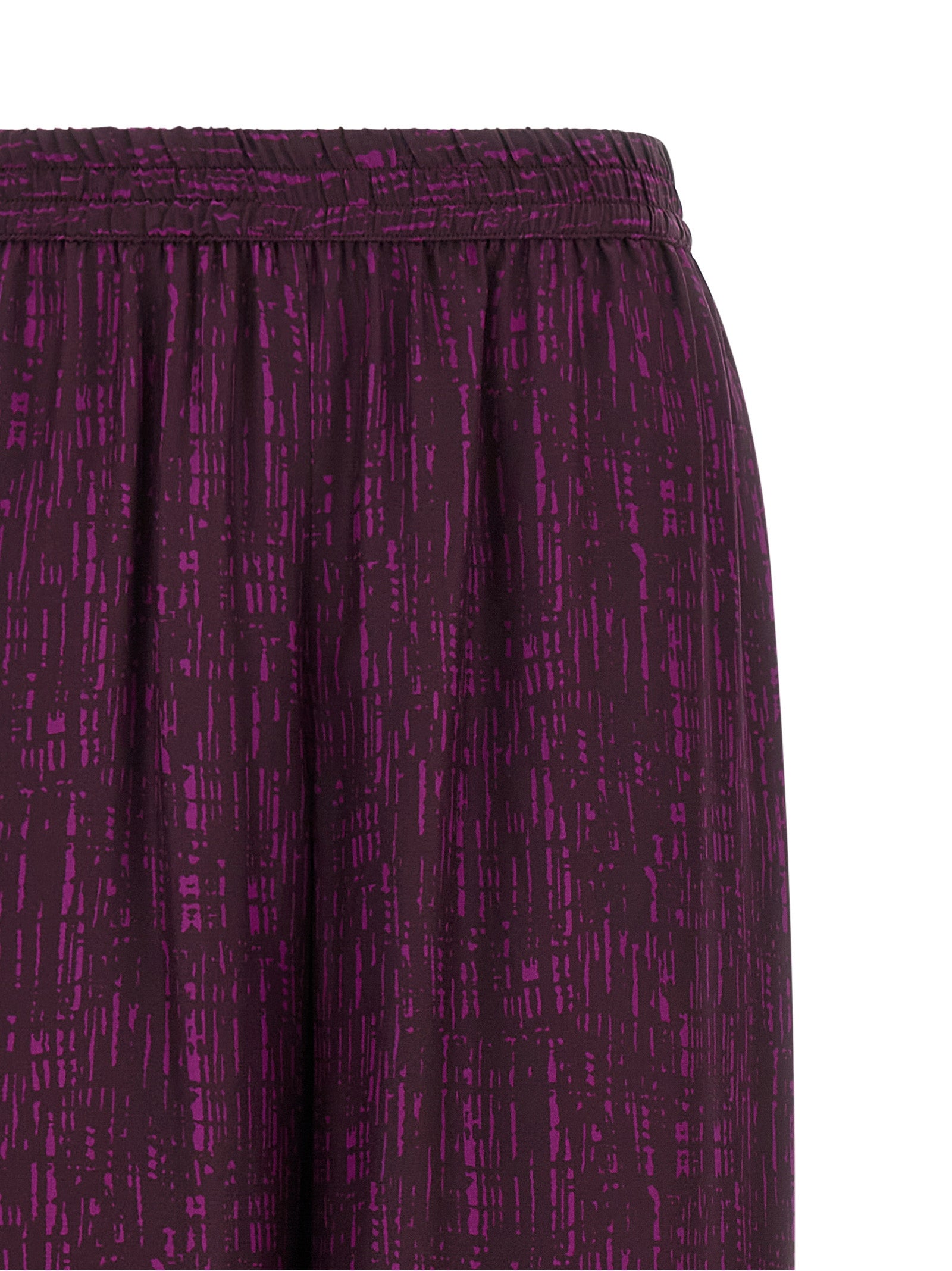 Purple Viscose Casual Pants