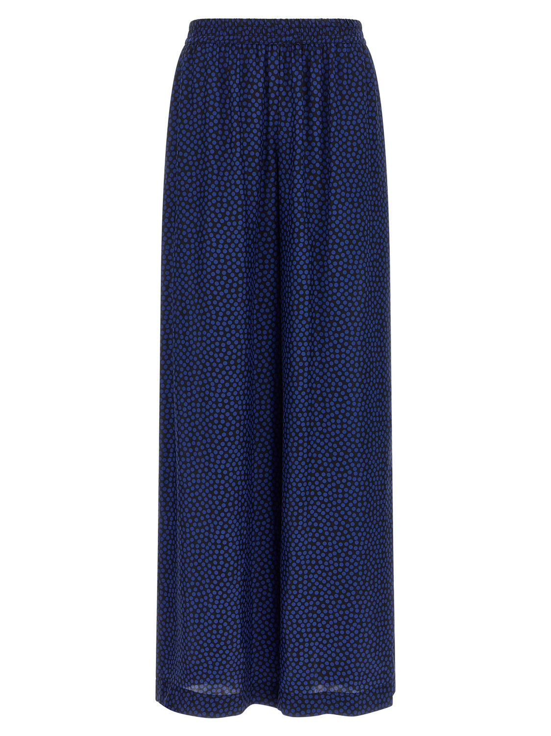 Blue Viscose Casual Pants