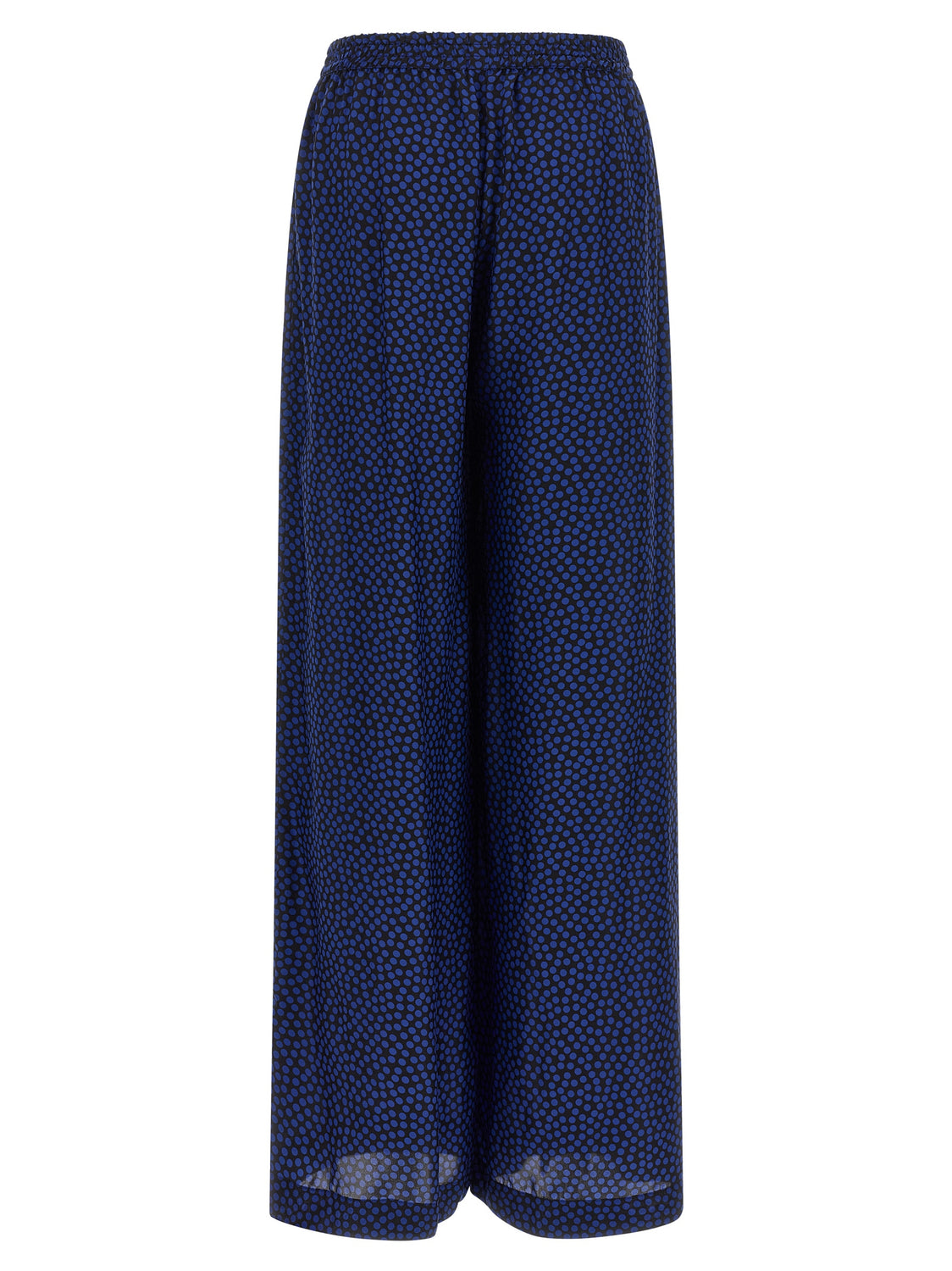 Blue Viscose Casual Pants
