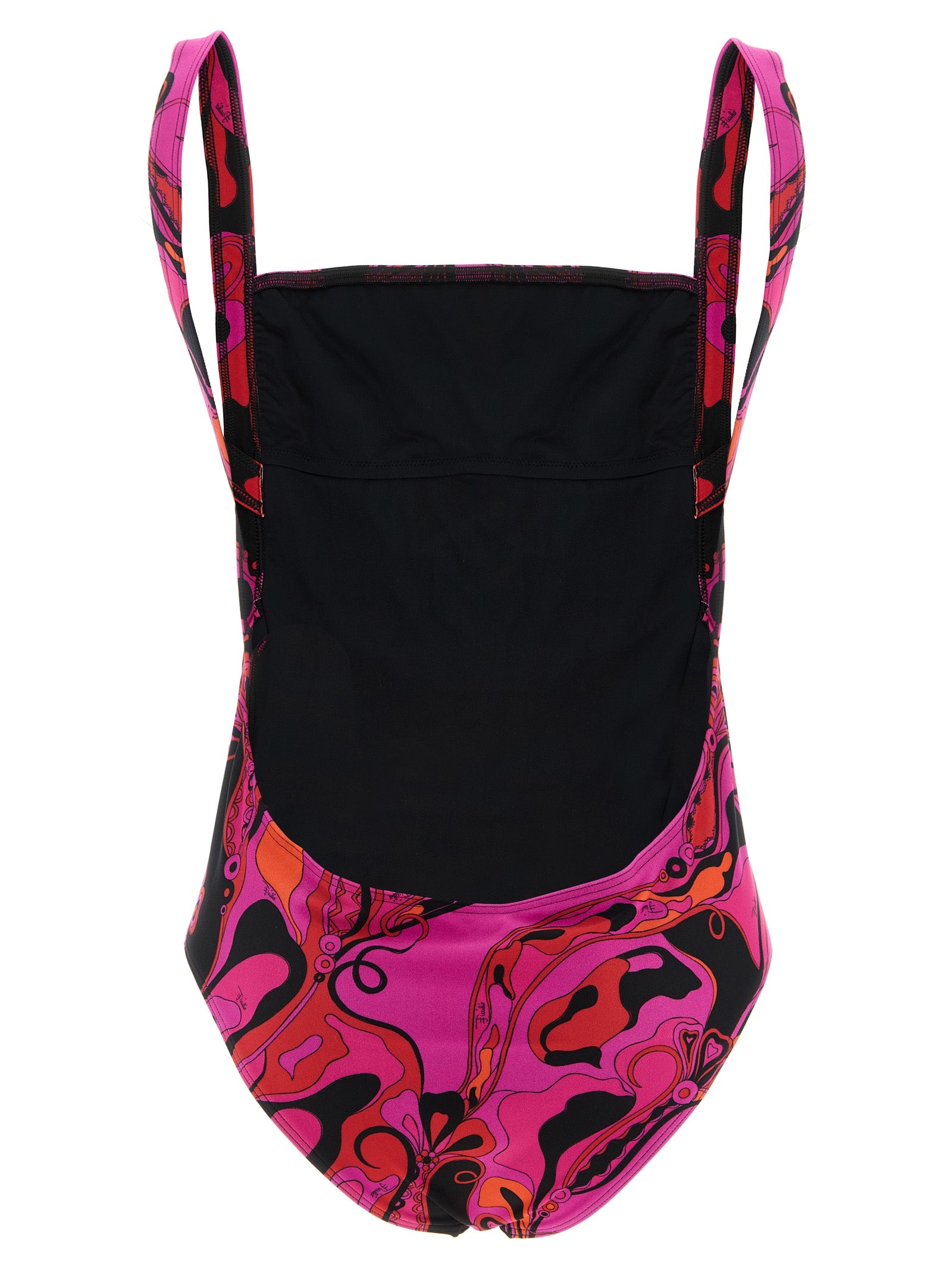 Fuchsia Polyamide One-Piece Swimsuit
