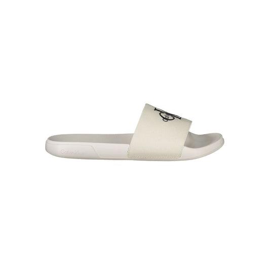 White Polyester Women's Slipper