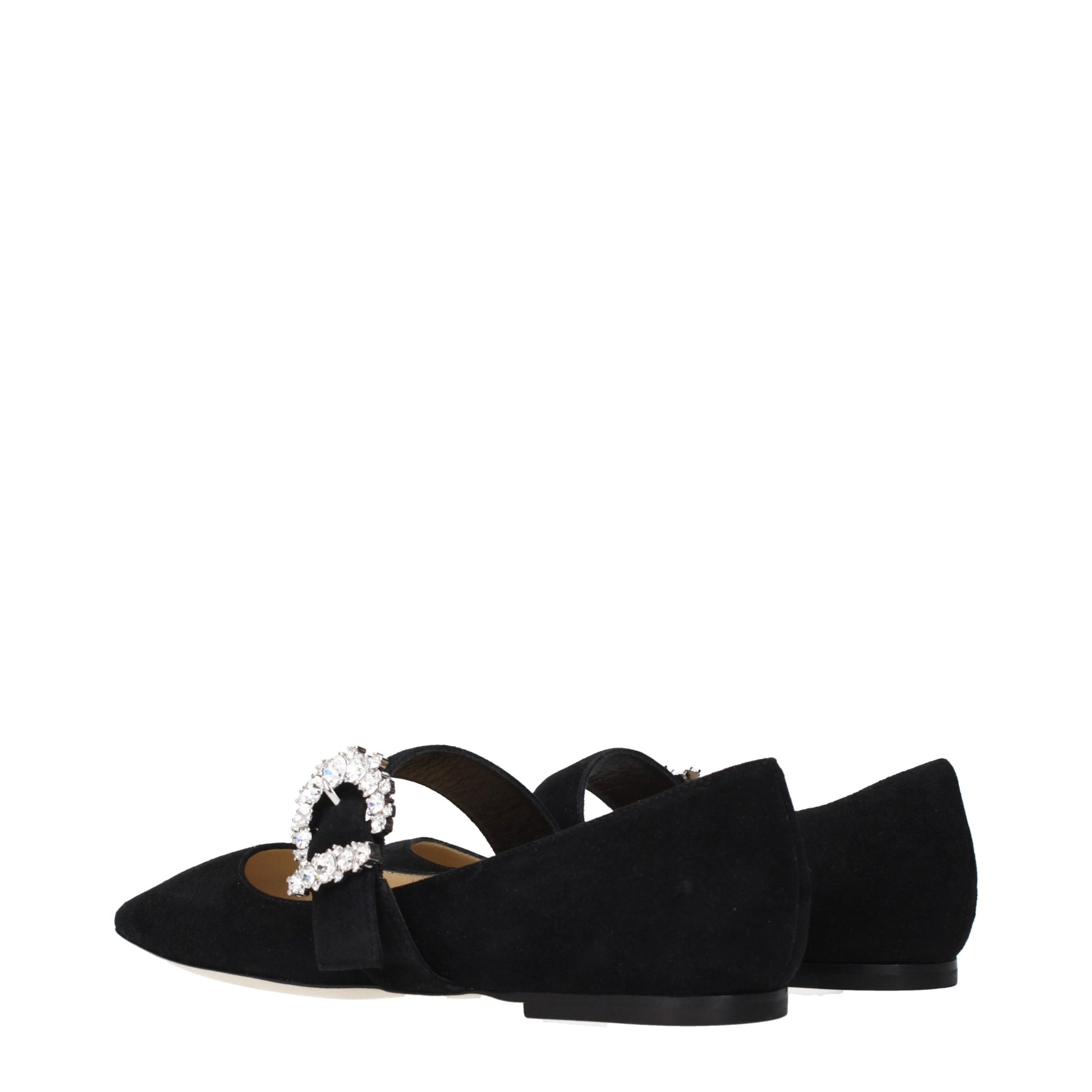 Black Leather Ballet Flats