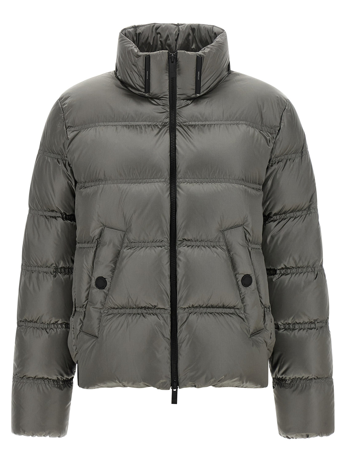 Gray Polyamide Full-Length Jacket