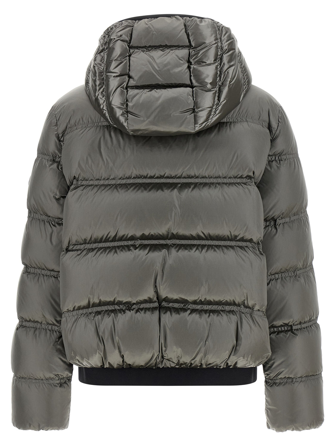 Gray Polyamide Full-Length Jacket