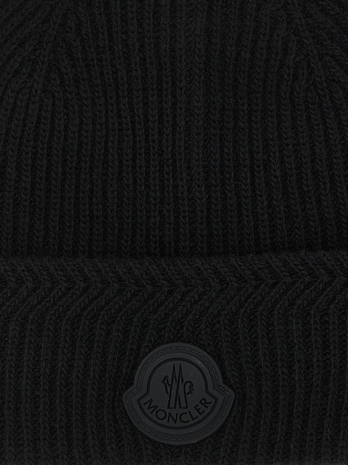 Black Virgin Wool Beanie