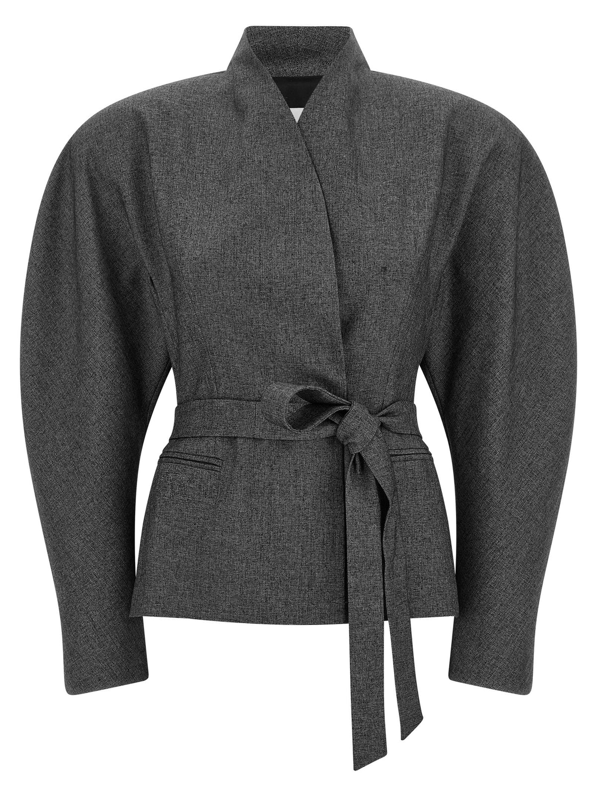 Gray Polyester Blazer