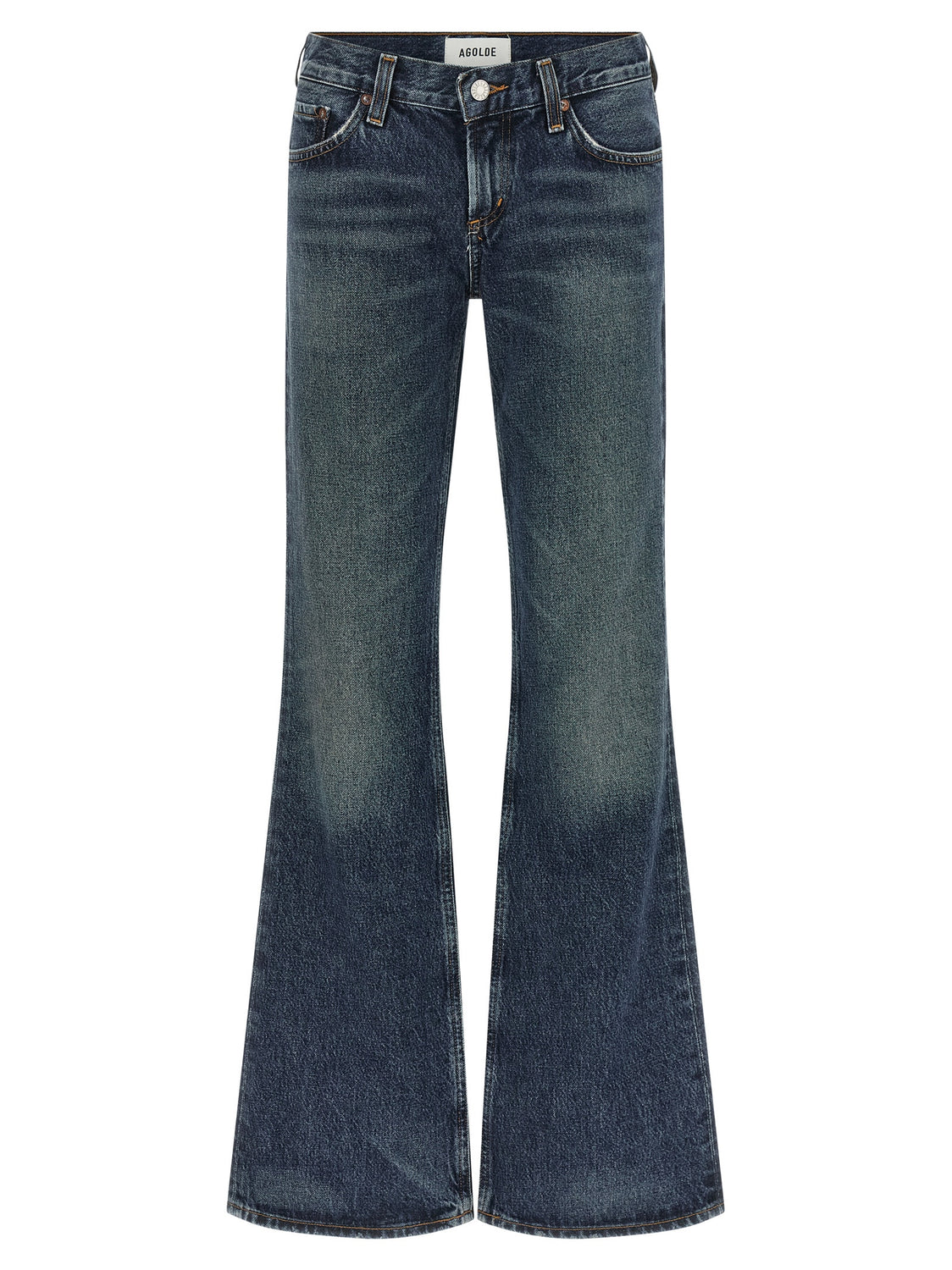 Blue Cotton Bootcut Jeans