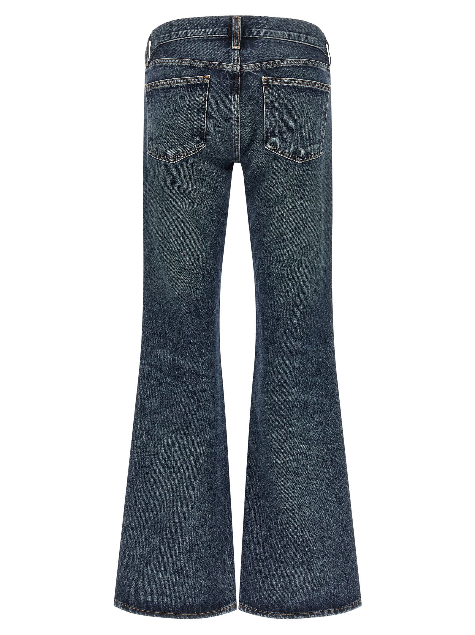 Blue Cotton Bootcut Jeans