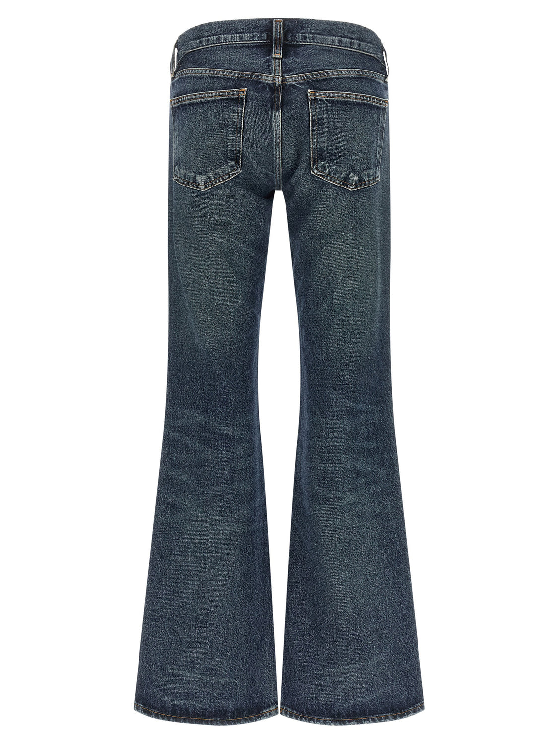 Blue Cotton Bootcut Jeans