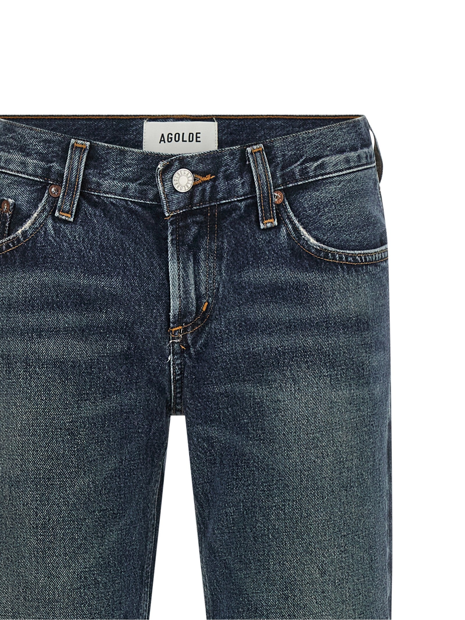 Blue Cotton Bootcut Jeans