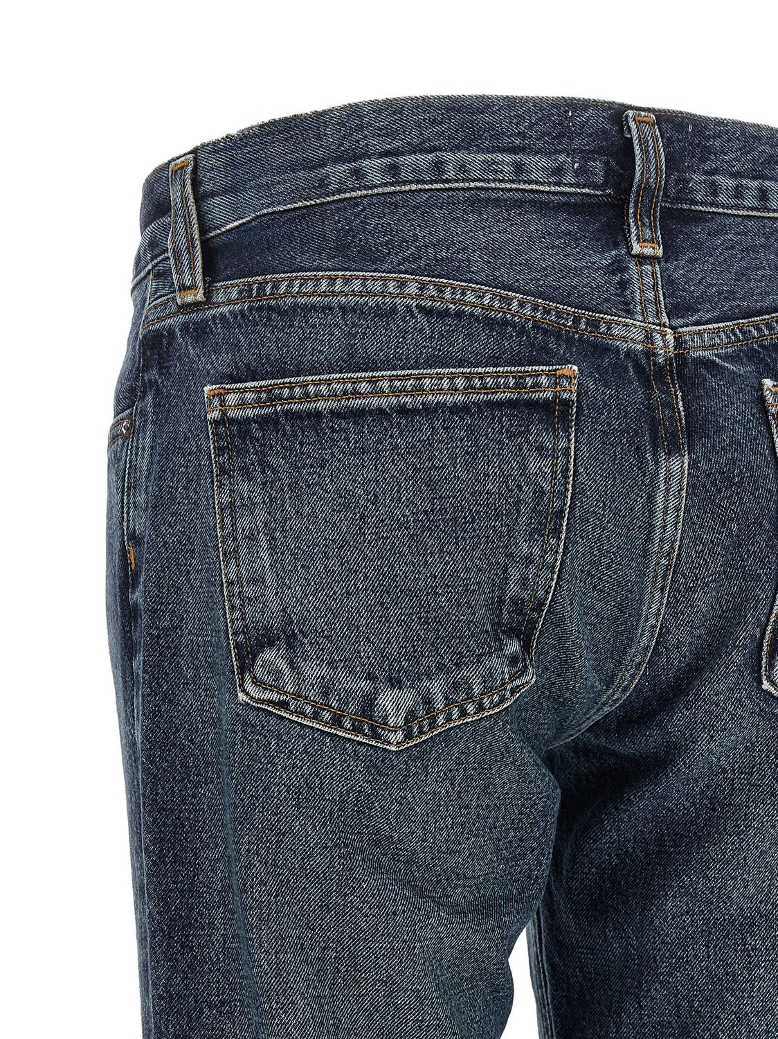 Blue Cotton Bootcut Jeans