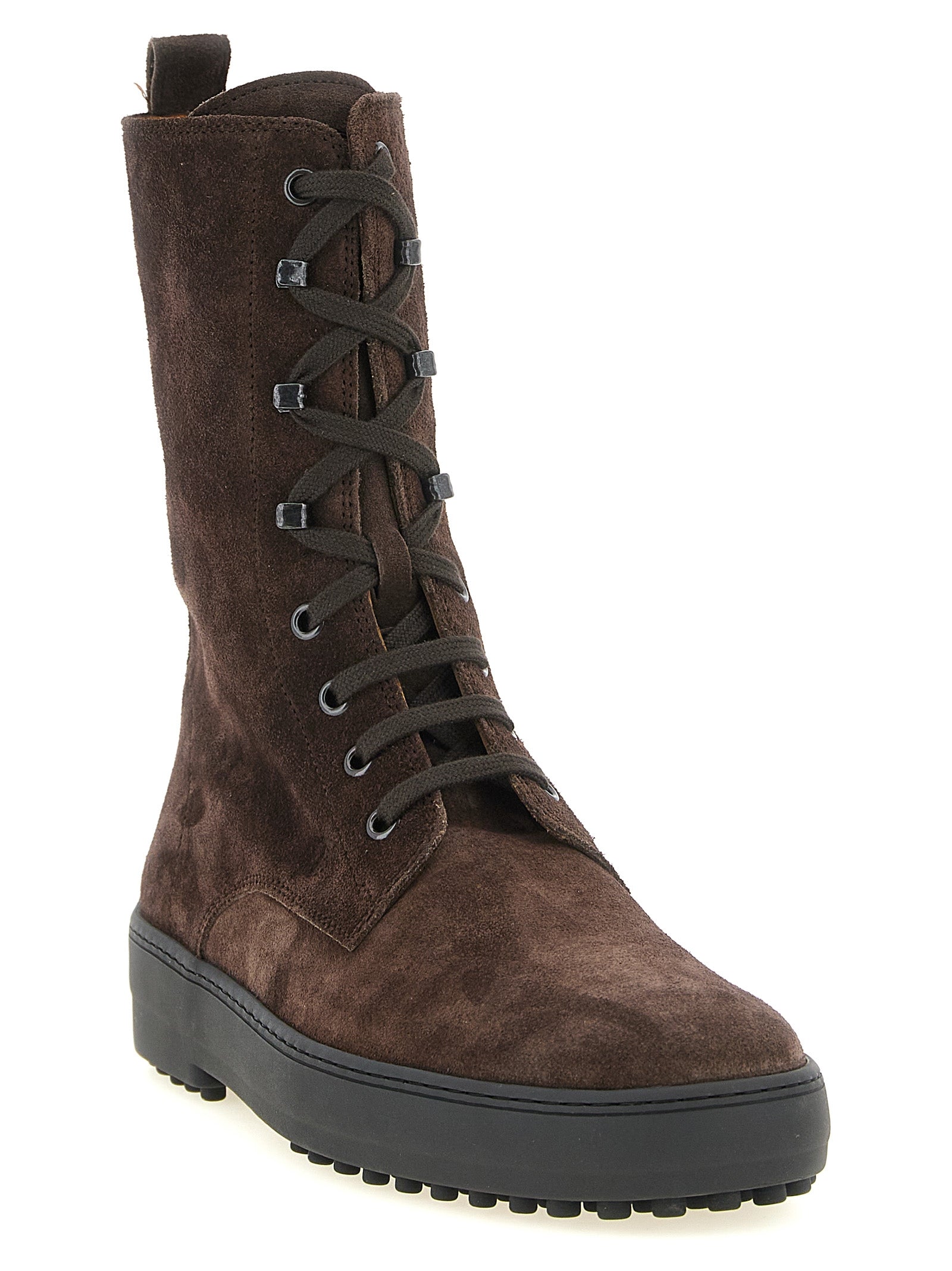 Brown Calfskin Ankle Boots