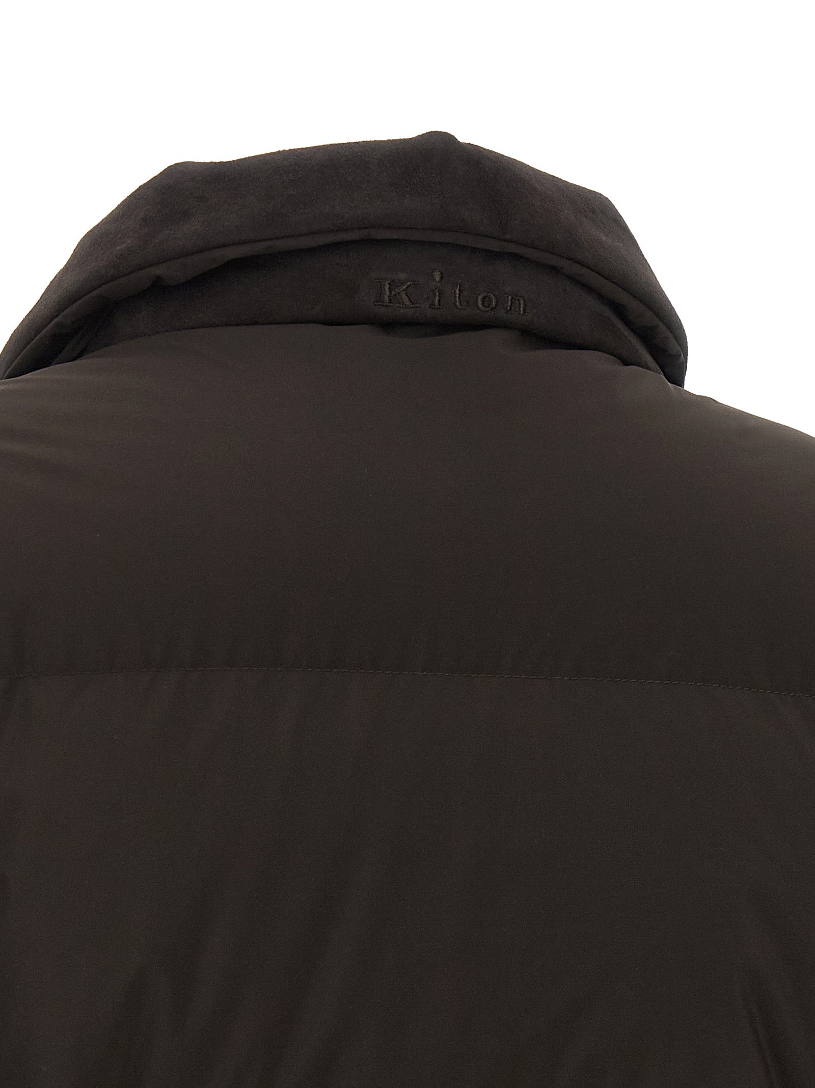 Brown Polyamide Full-Length Jacket