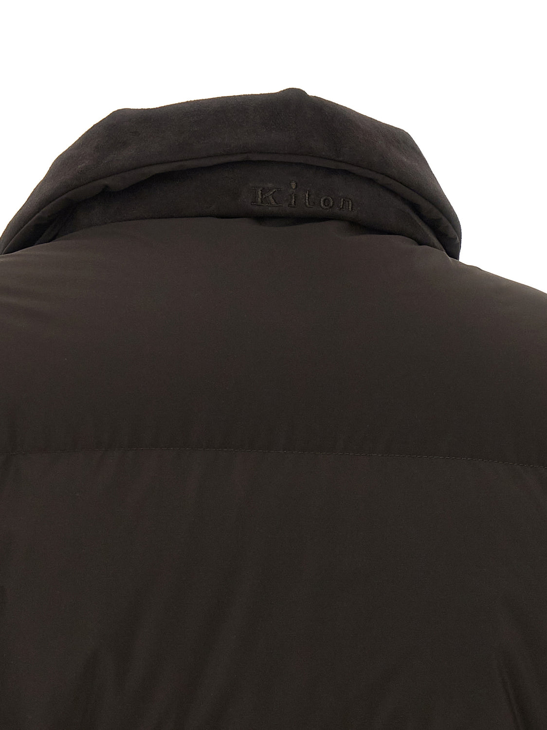 Brown Polyamide Full-Length Jacket