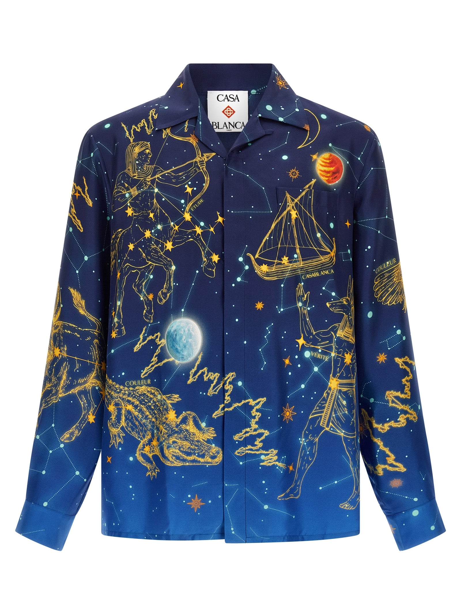 Blue Silk Blouse