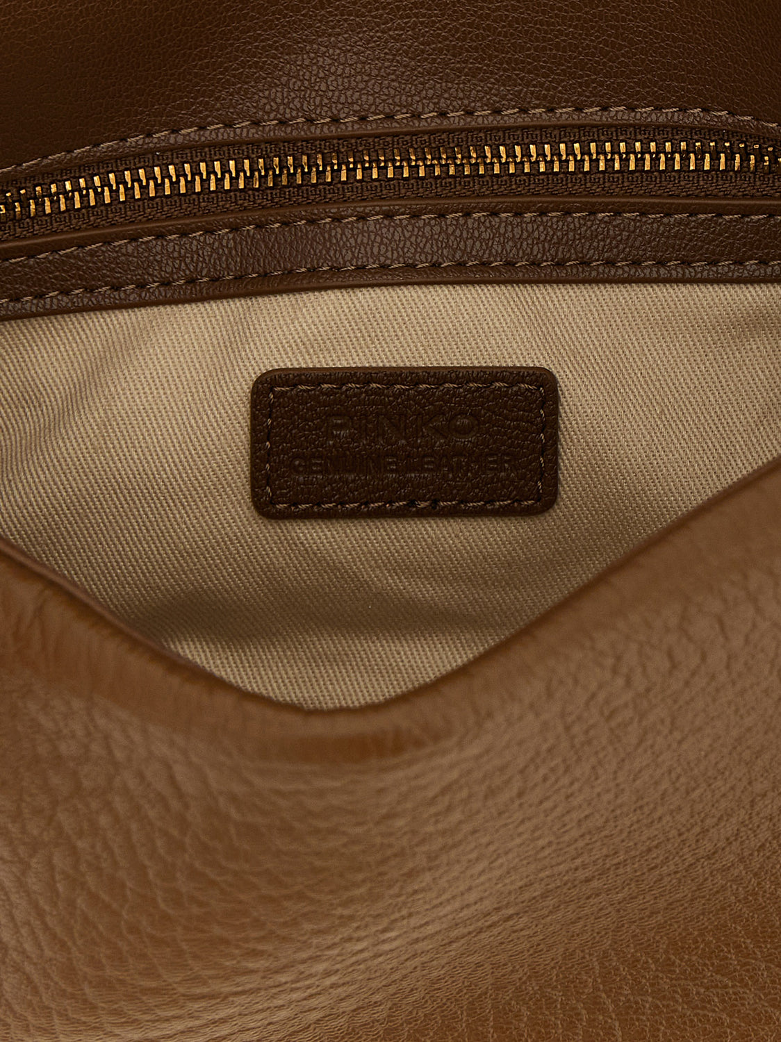 Brown Lamb Leather Shoulder Bag