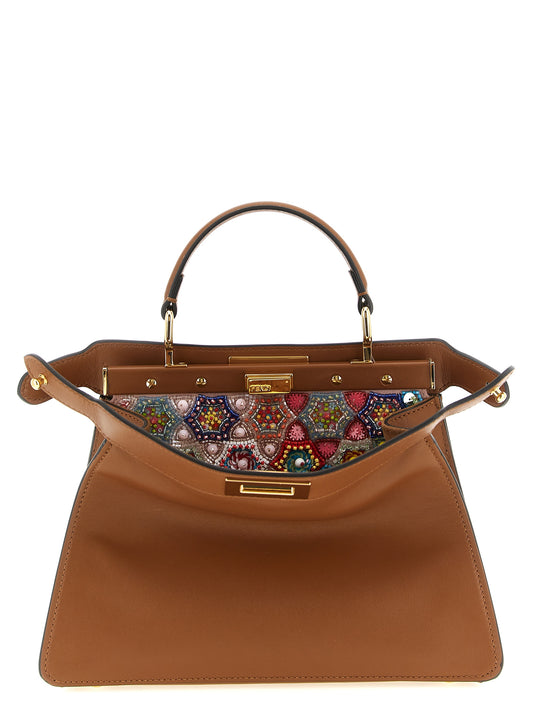 Brown Calfskin Crossbody Bag