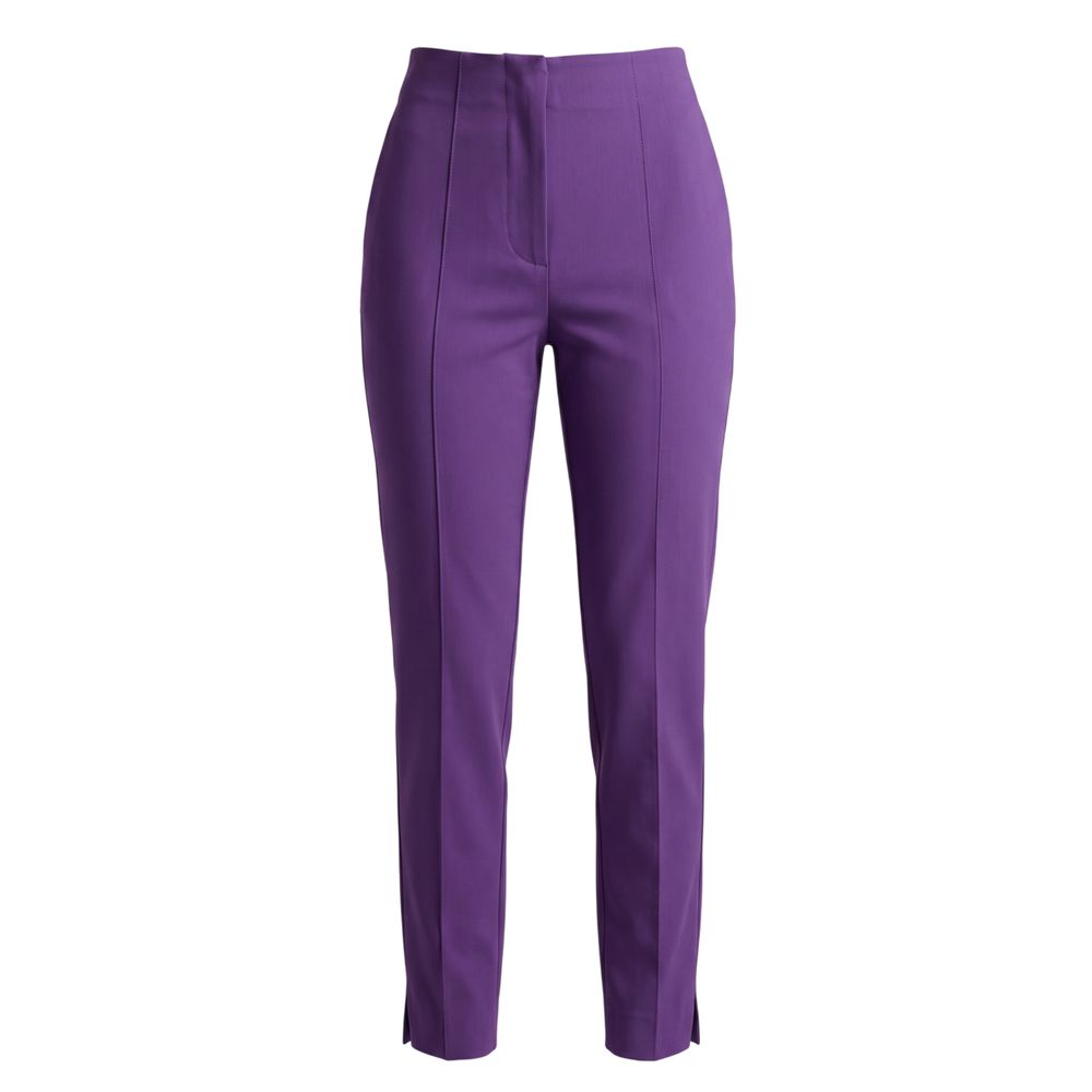 Purple Viscose Women Pants
