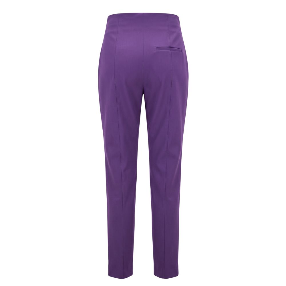 Purple Viscose Women Pants