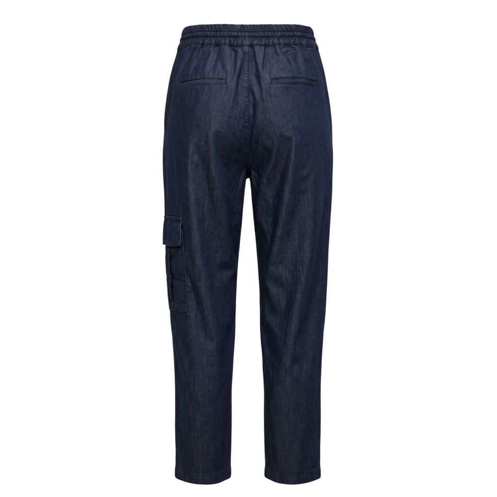 Blue Cotton Women's Pant