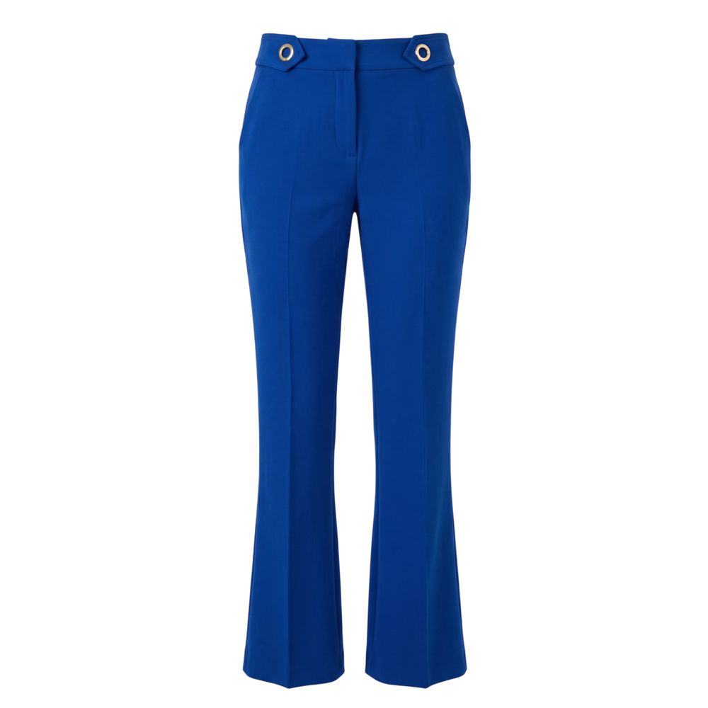 Blue Polyester Women Pants