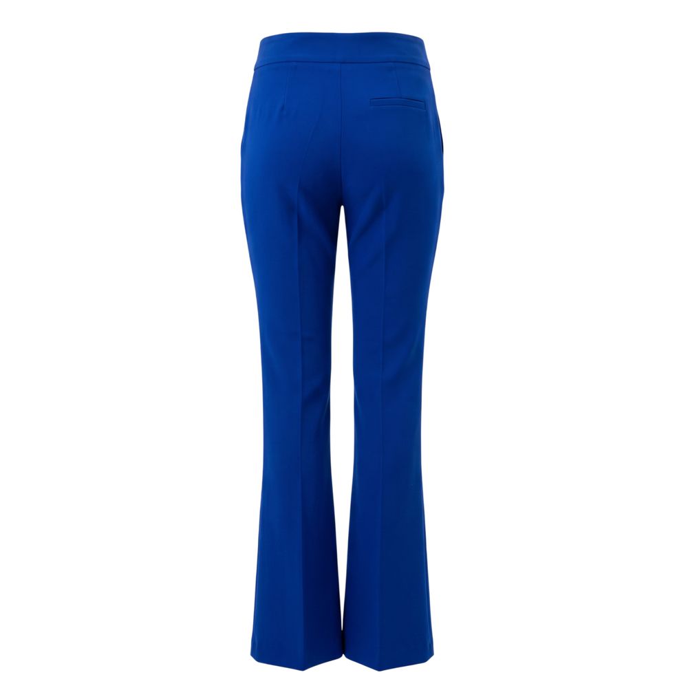 Blue Polyester Women Pants