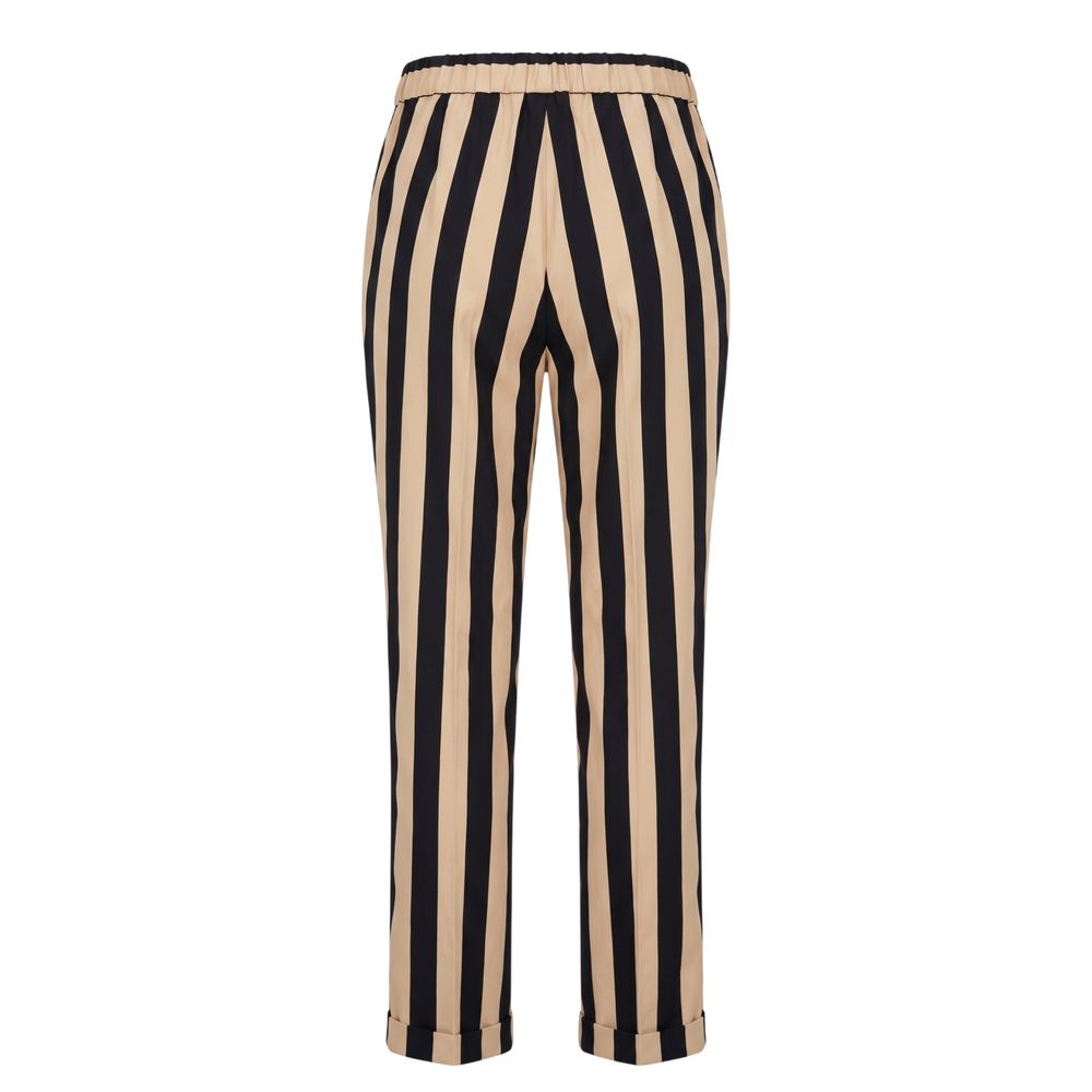 Black Viscose Women Trousers