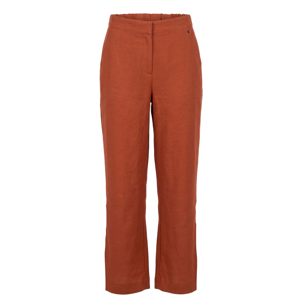 Brown Viscose Women Pant