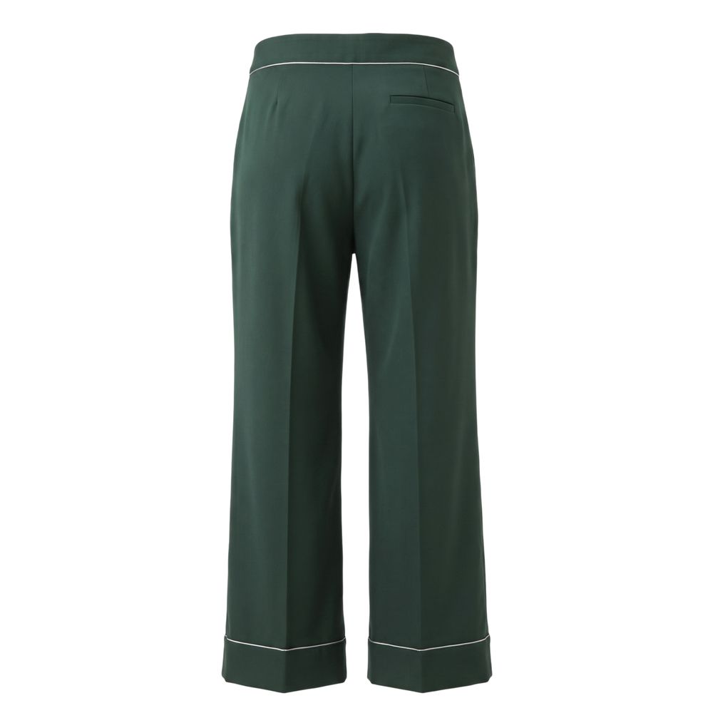 Green Polyester Women Pants