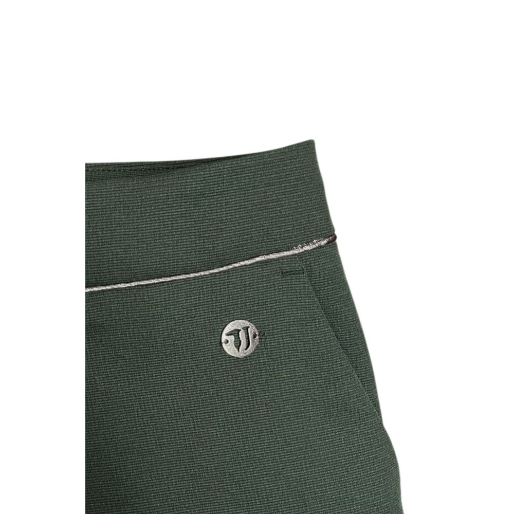 Green Polyester Women Pants