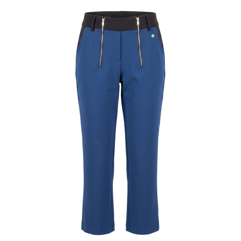 Blue Polyester Women Pant