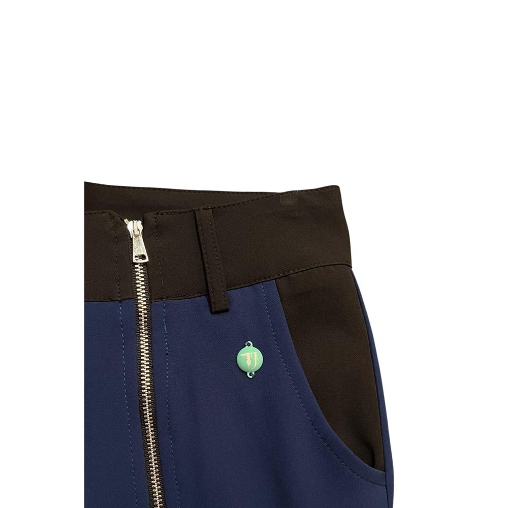 Blue Polyester Women Pant