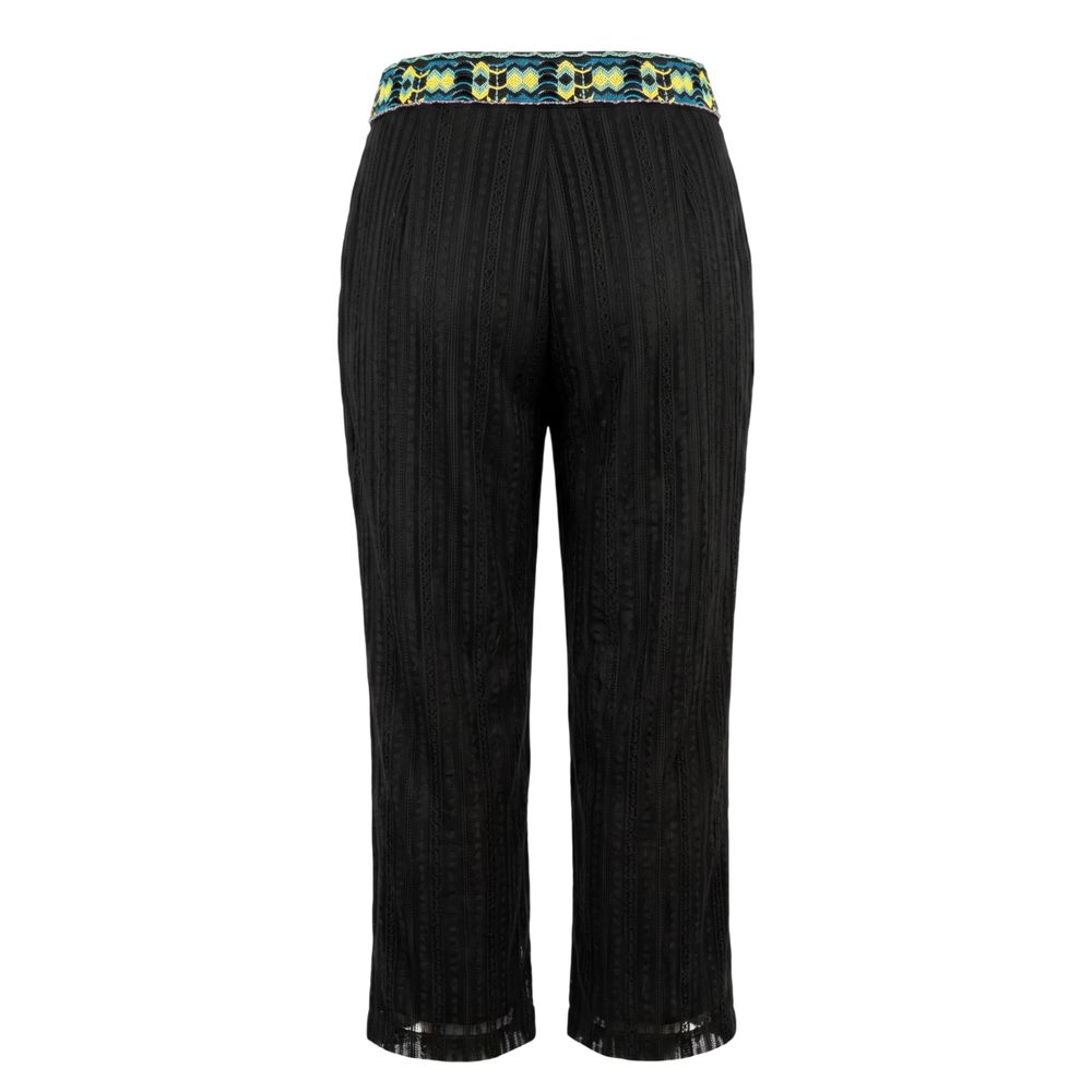Black Polyamide Women Pants