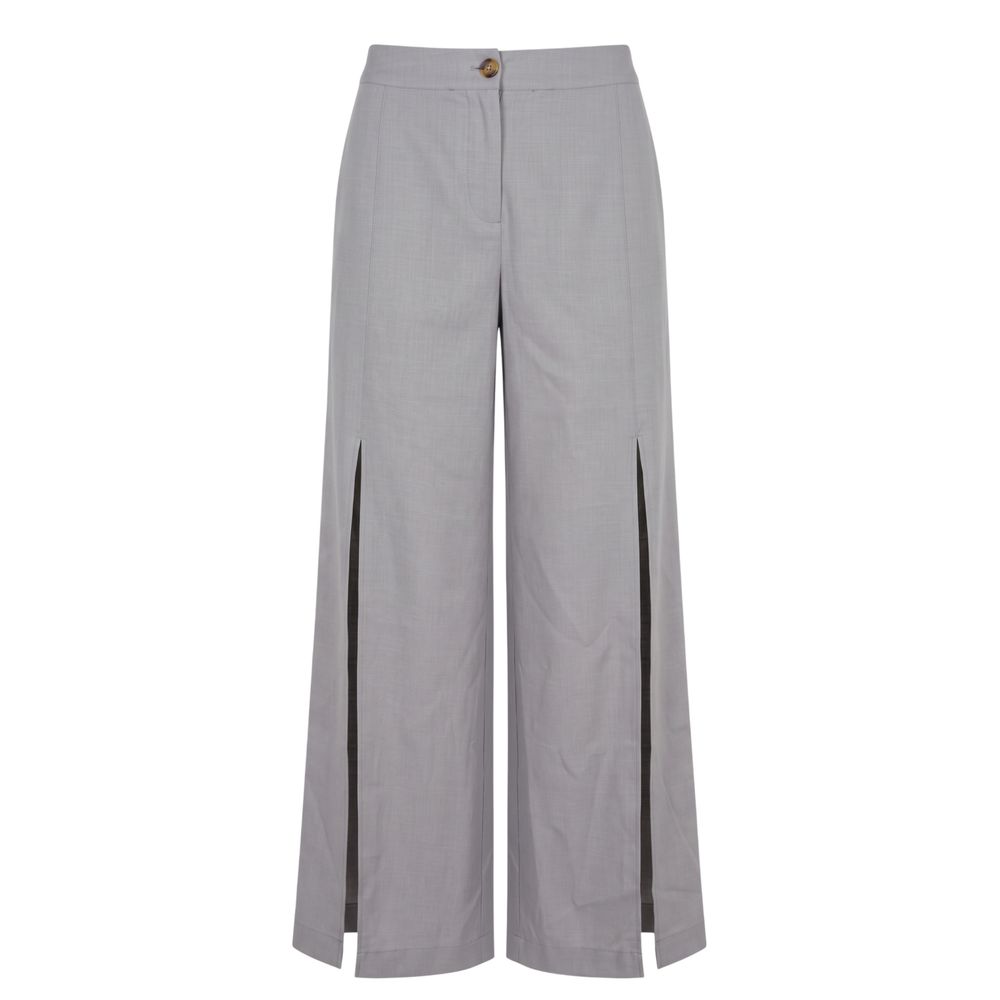 Grey Polyester Women's Pant