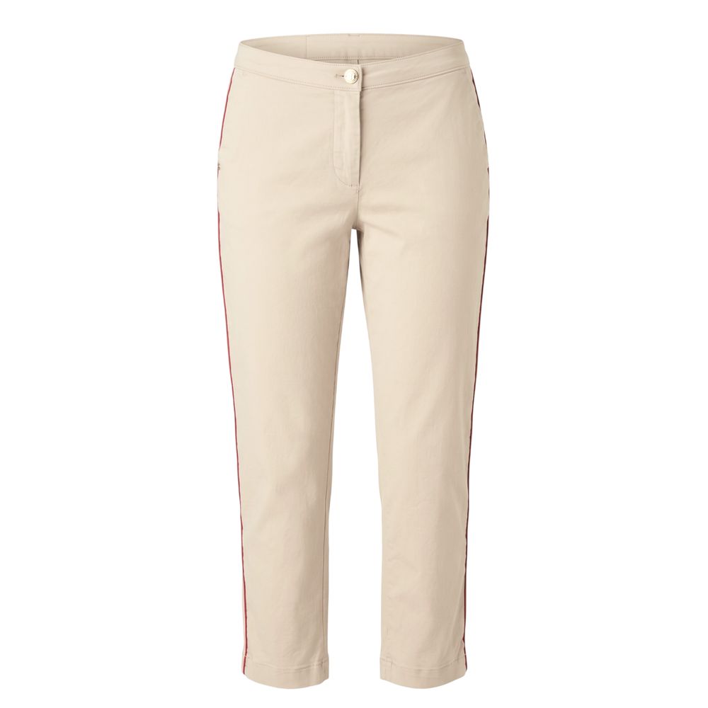 Beige Cotton Women Pants