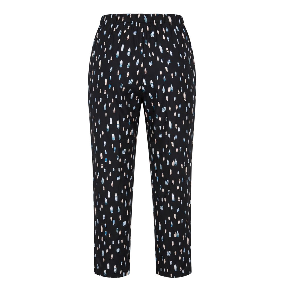 Blue Cotton Women Pants