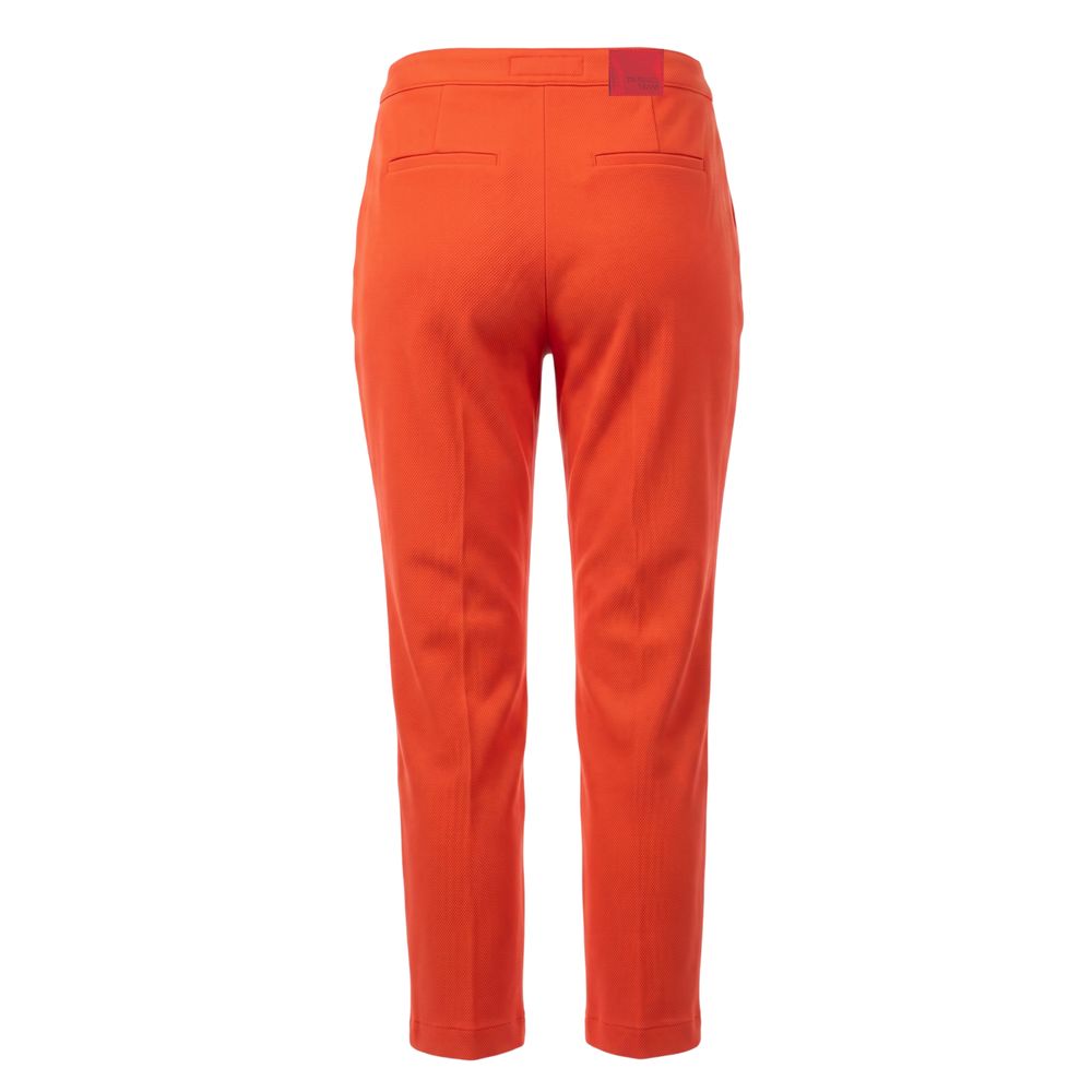 Orange Cotton Women's Pant