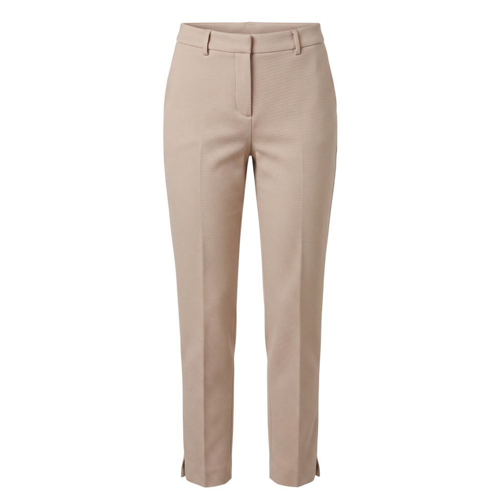 Beige Viscose Women Pants