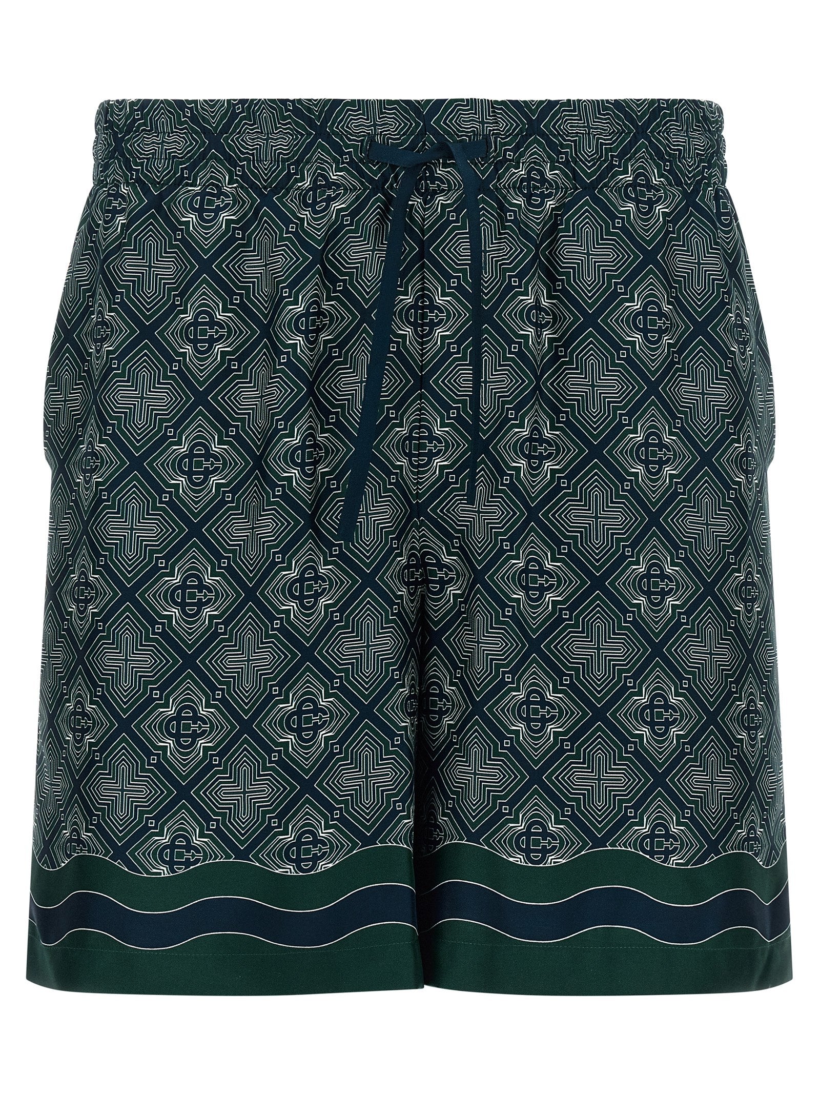 Multicolor Silk Bermuda Shorts