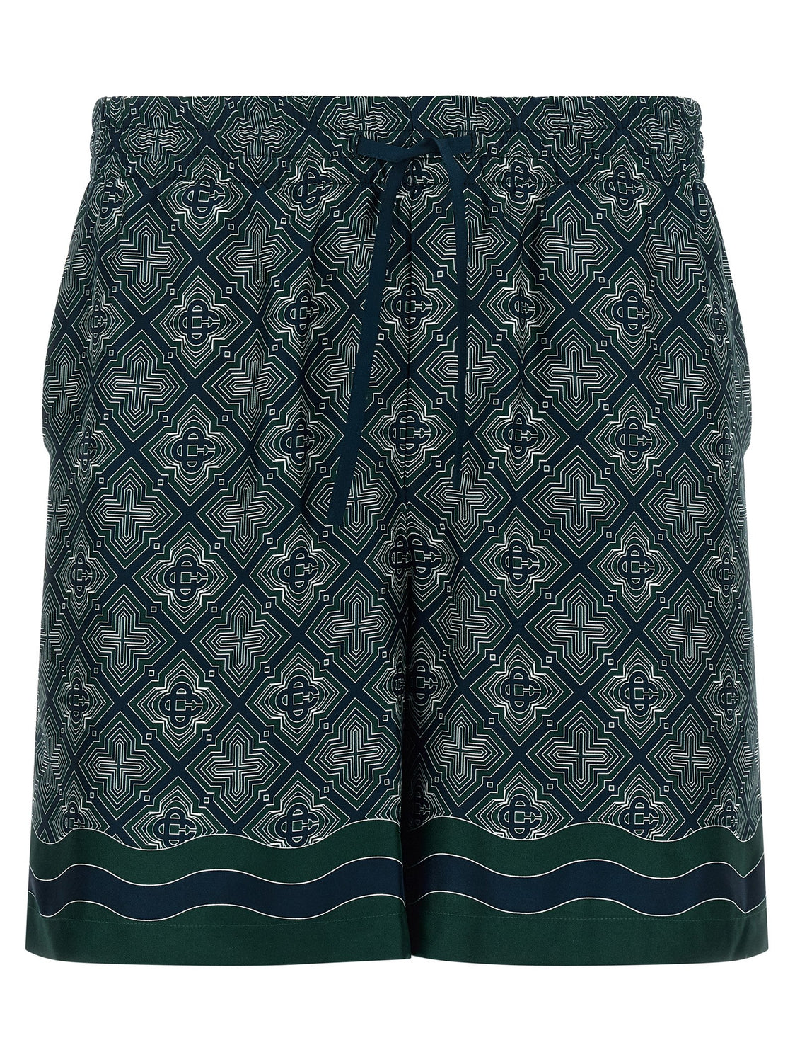 Multicolor Silk Bermuda Shorts