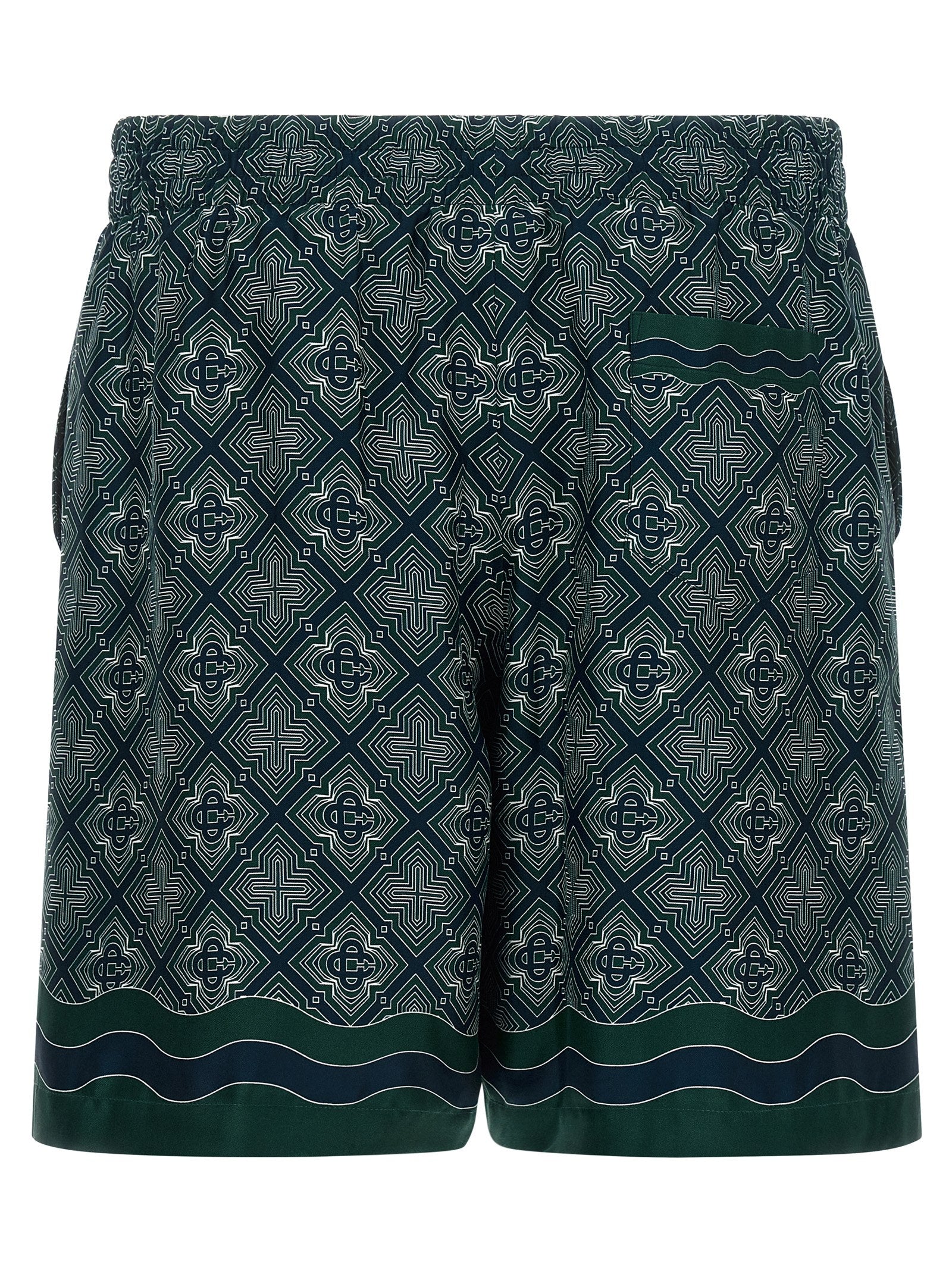 Multicolor Silk Bermuda Shorts
