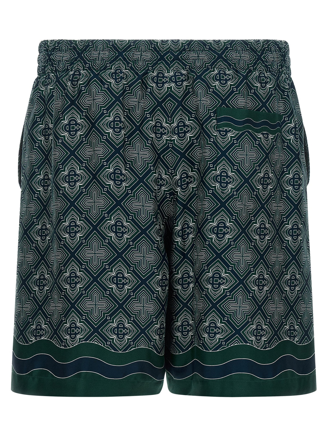 Multicolor Silk Bermuda Shorts