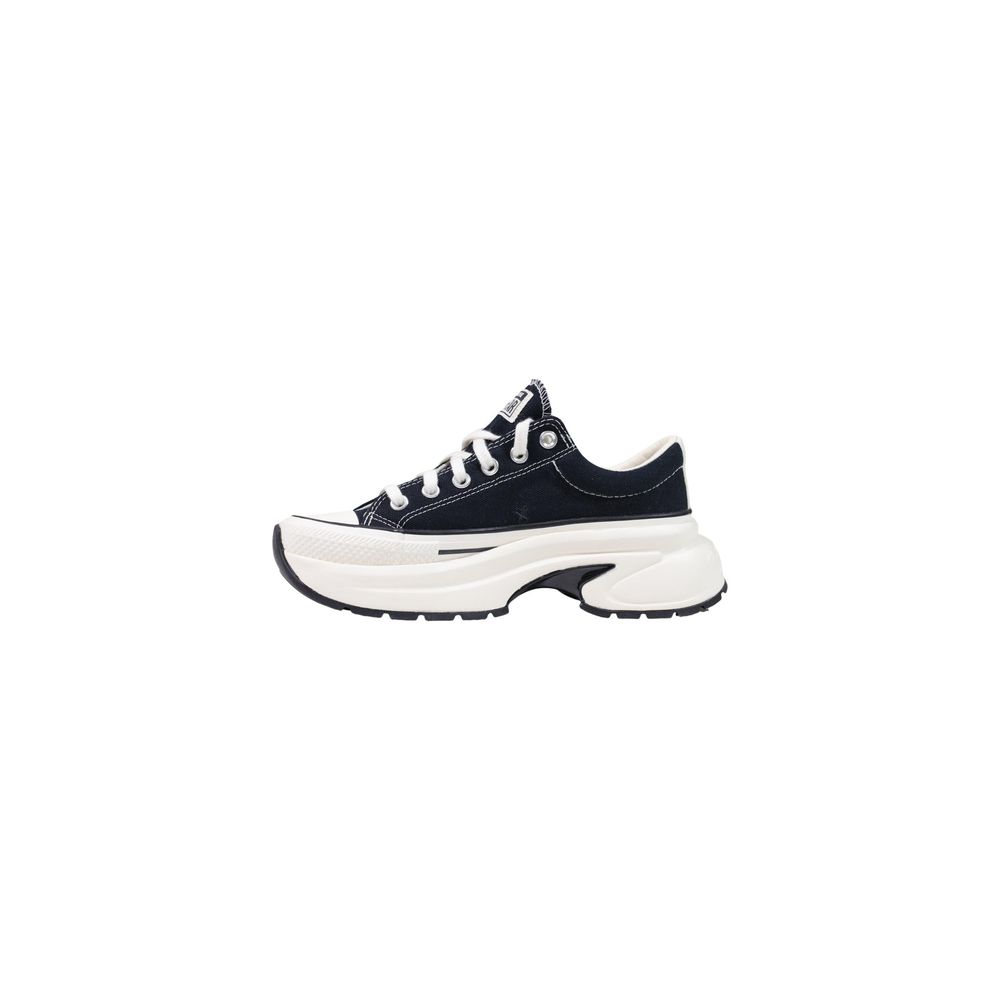 Black And White Textile Chunky Sneakers