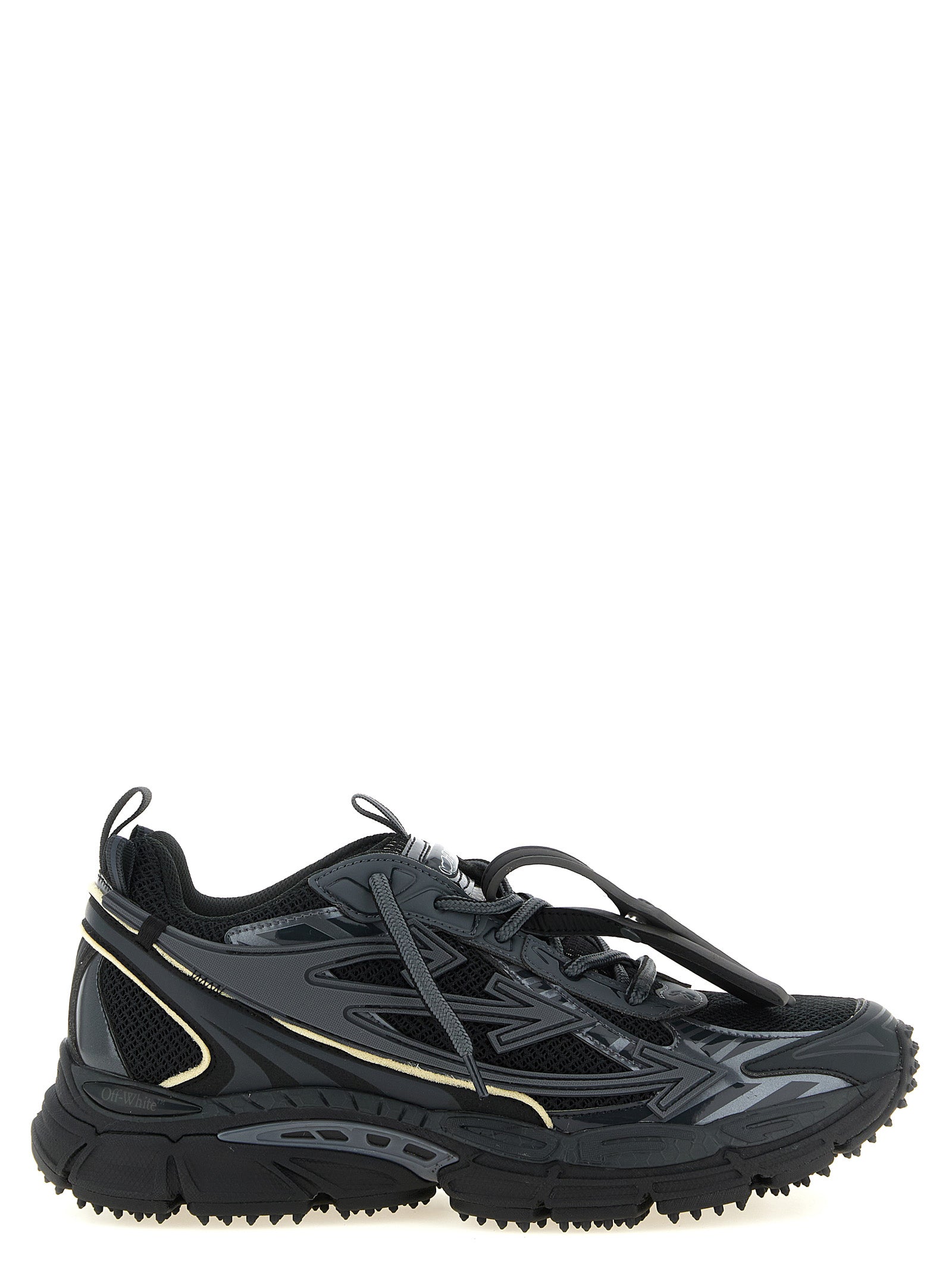Black Polyethylene Athletic Sneakers