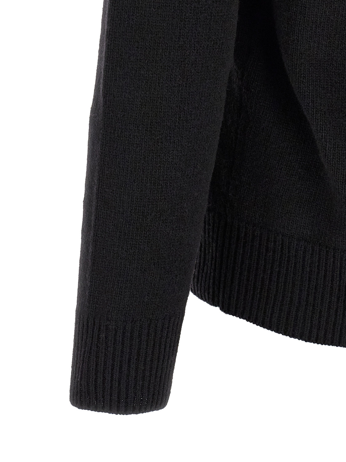 Black Virgin Wool Cardigan